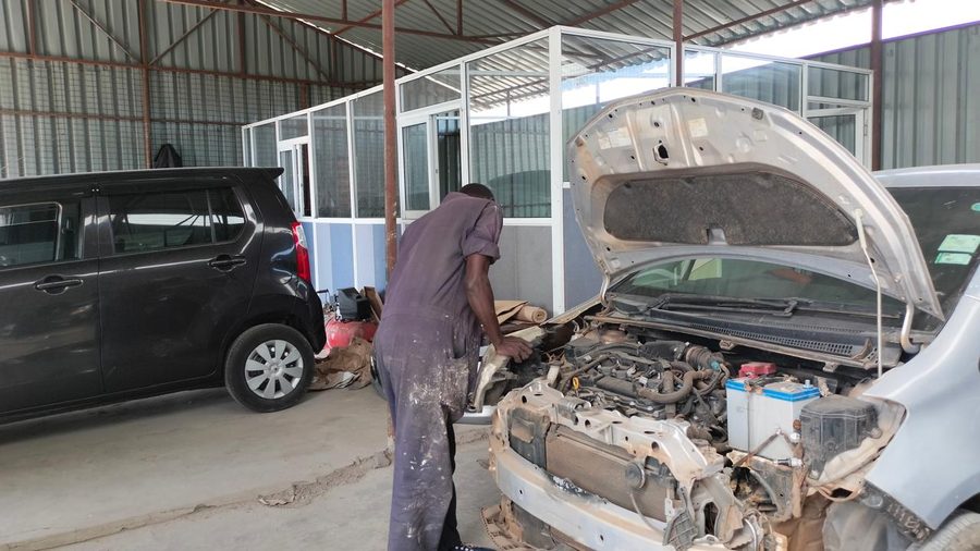 General vehicle maintenance in the workshop